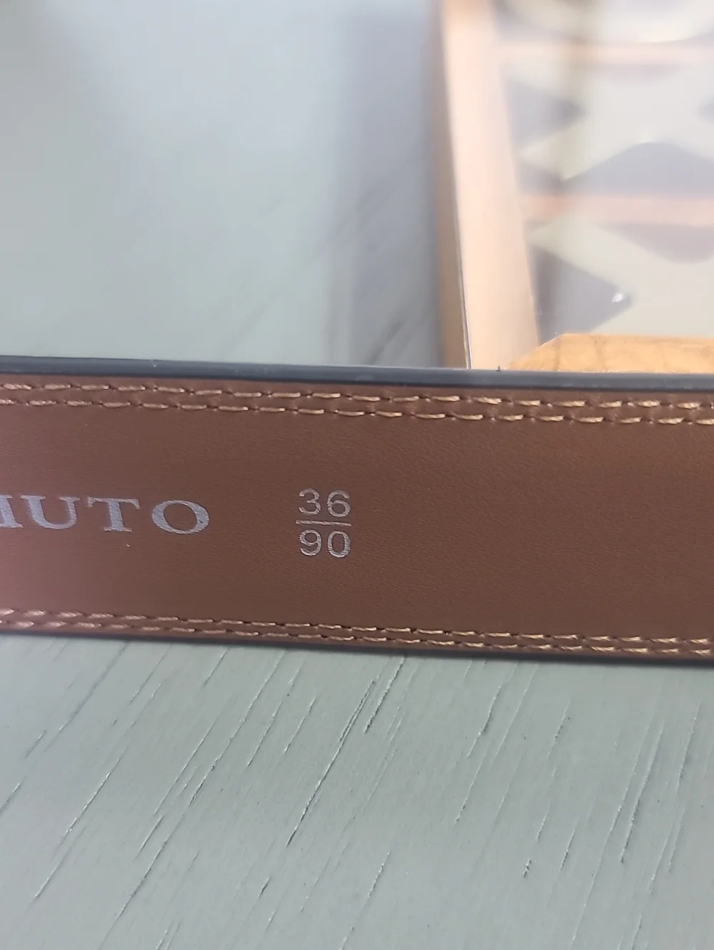 Vince Camuto Classic Black Leather Men’s Belt Size 36